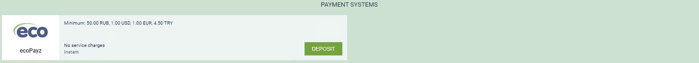 payment systems Ecopayz